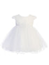 Baby Girls Multi Color Waffle Pattern Pearls Lace  Flower Girl Dress 0M-24M - SophiasStyle.com
